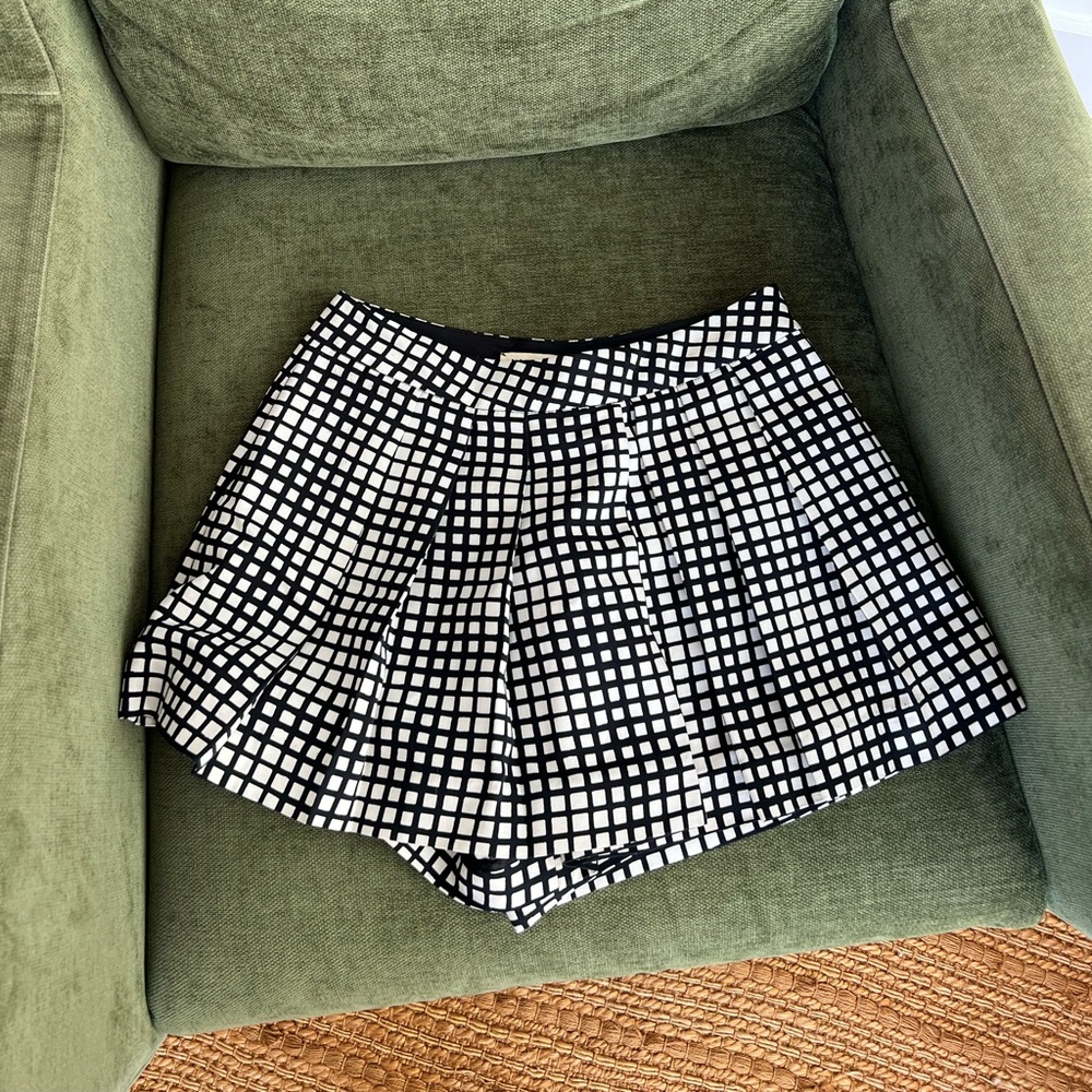 L'Agence Checked Pleated Skort